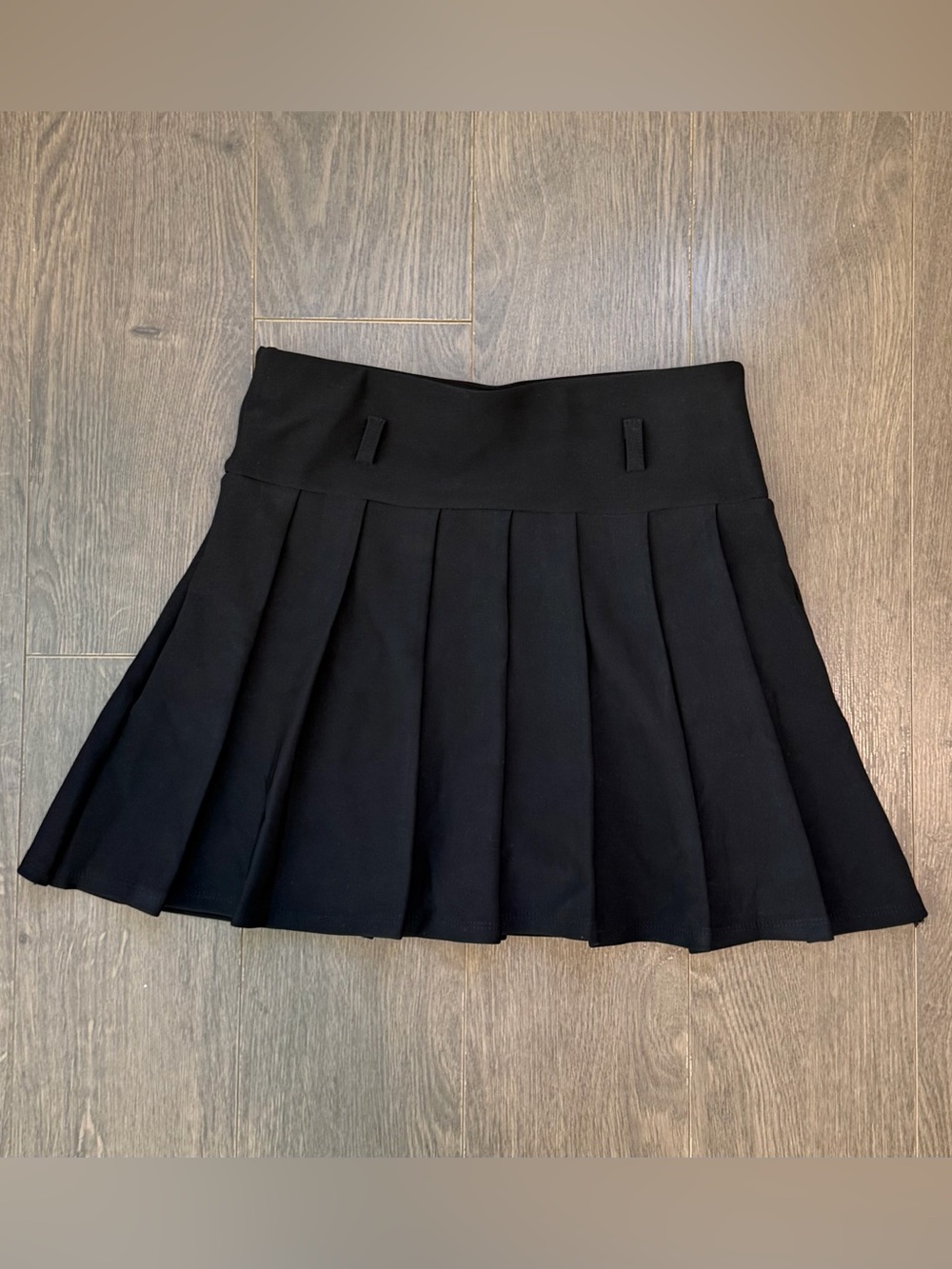 Classic Black Pleated Mini Skort